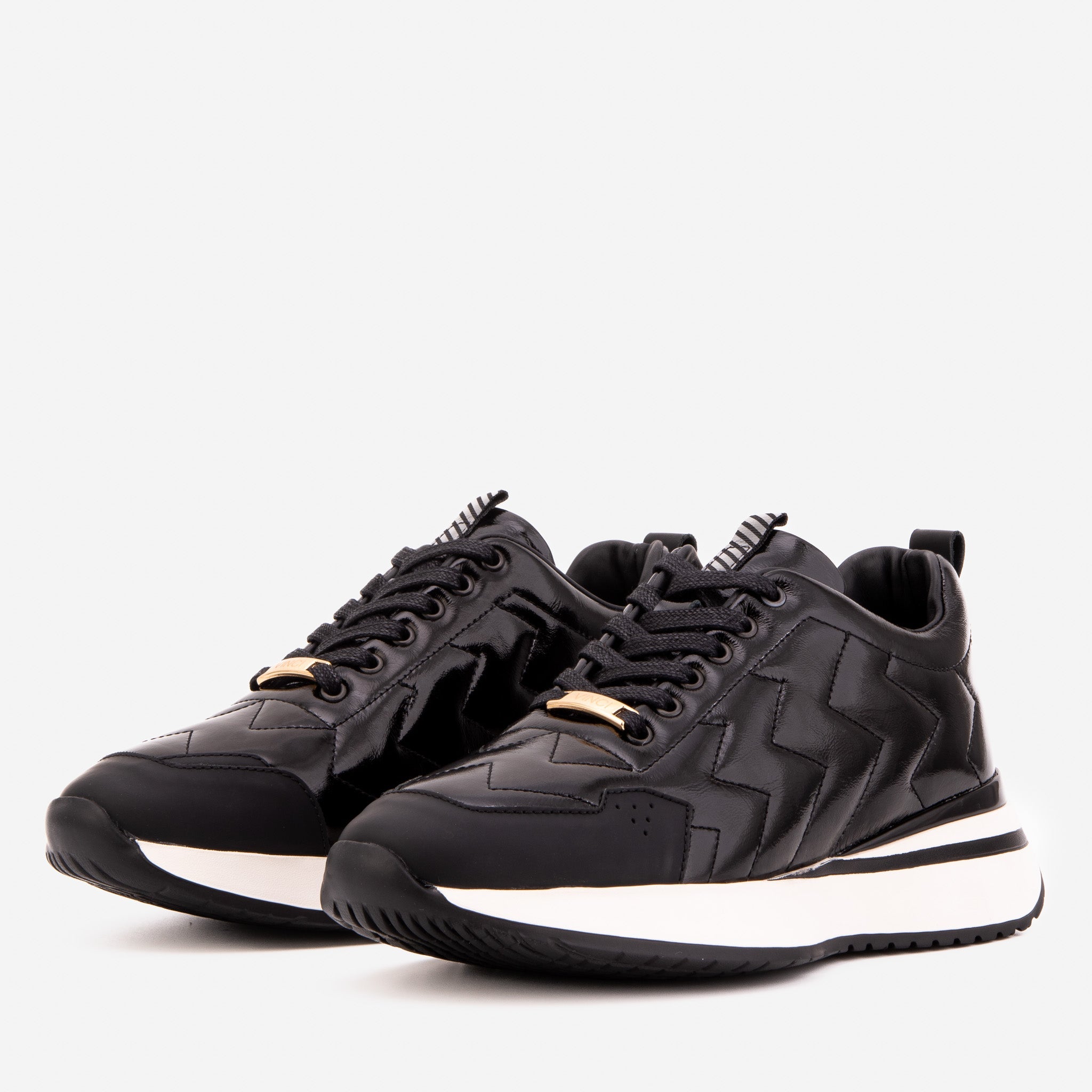The Veneto Black Leather Sneaker