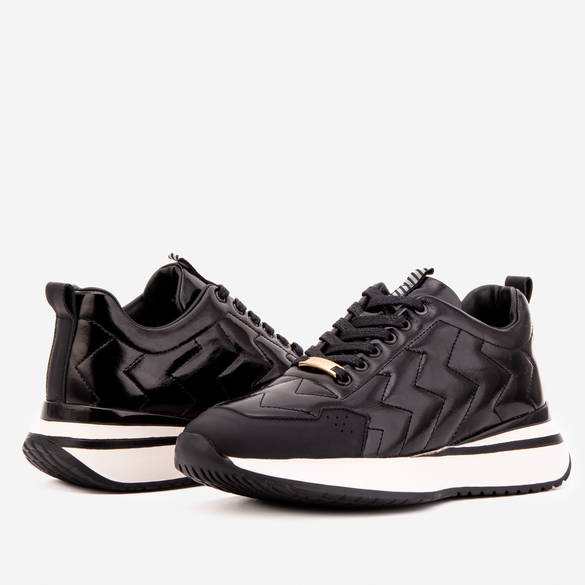 The Veneto Black Leather Sneaker