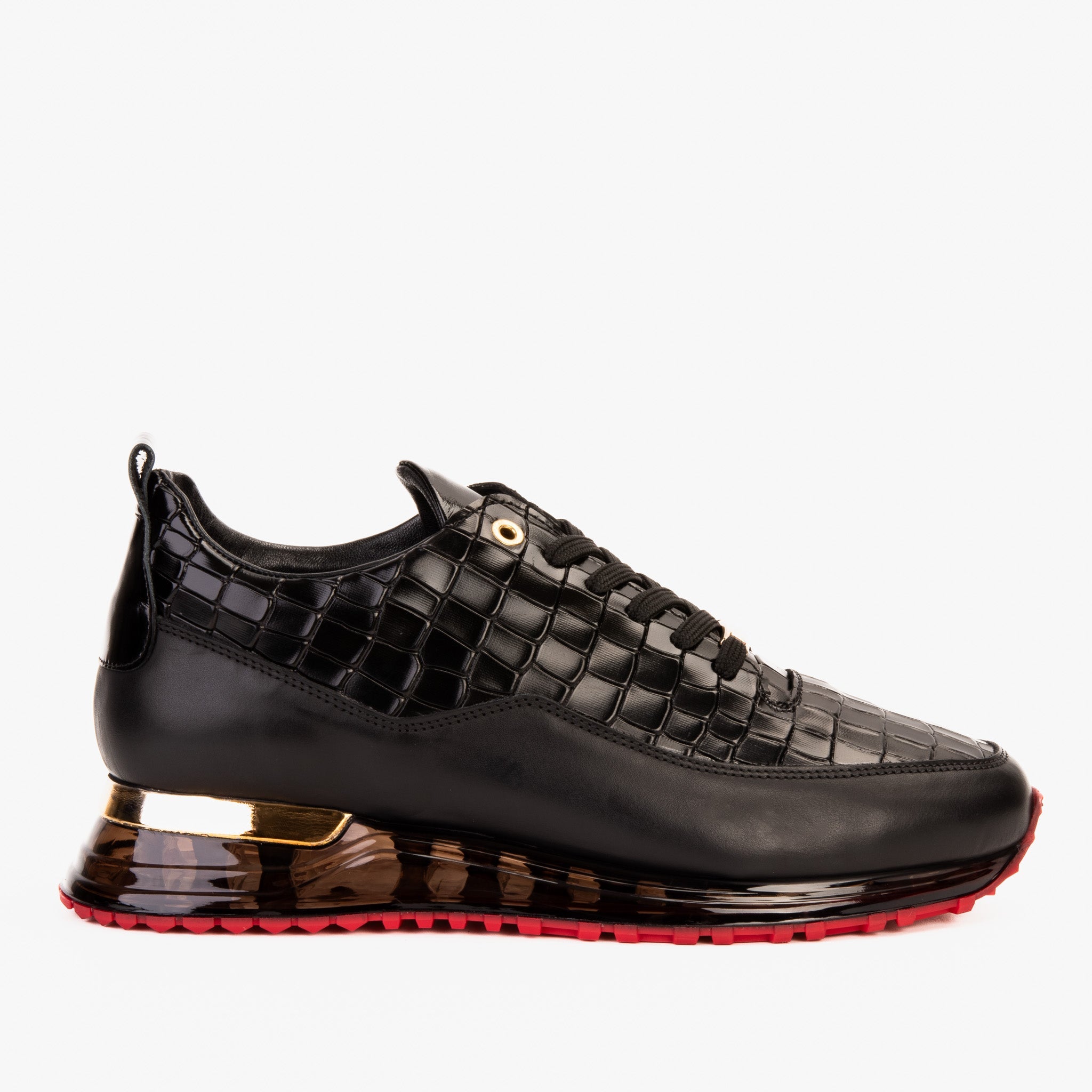 The Marseille Black Leather Sneaker