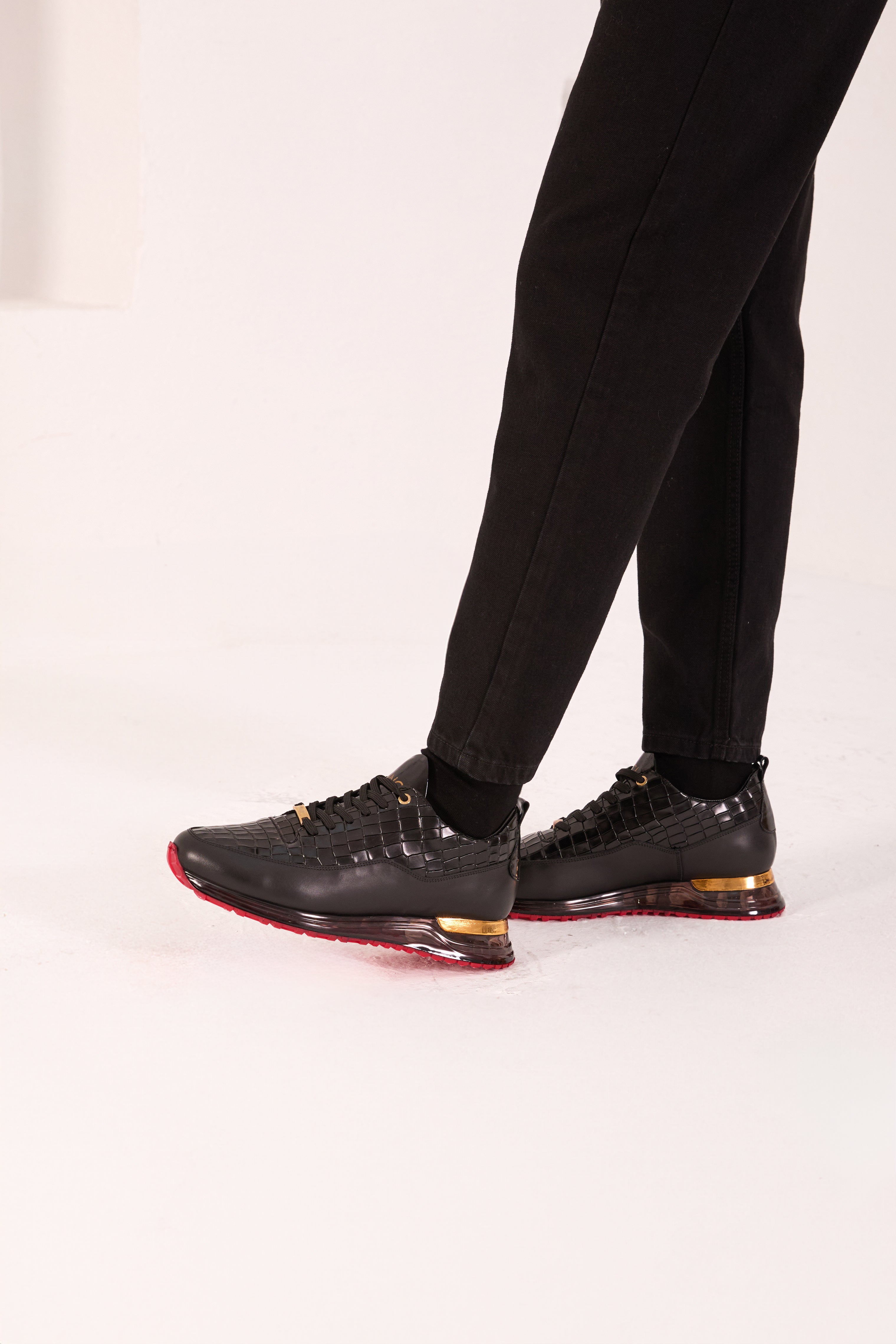 The Marseille Black Leather Sneaker