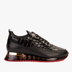 The Marseille Black Leather Sneaker