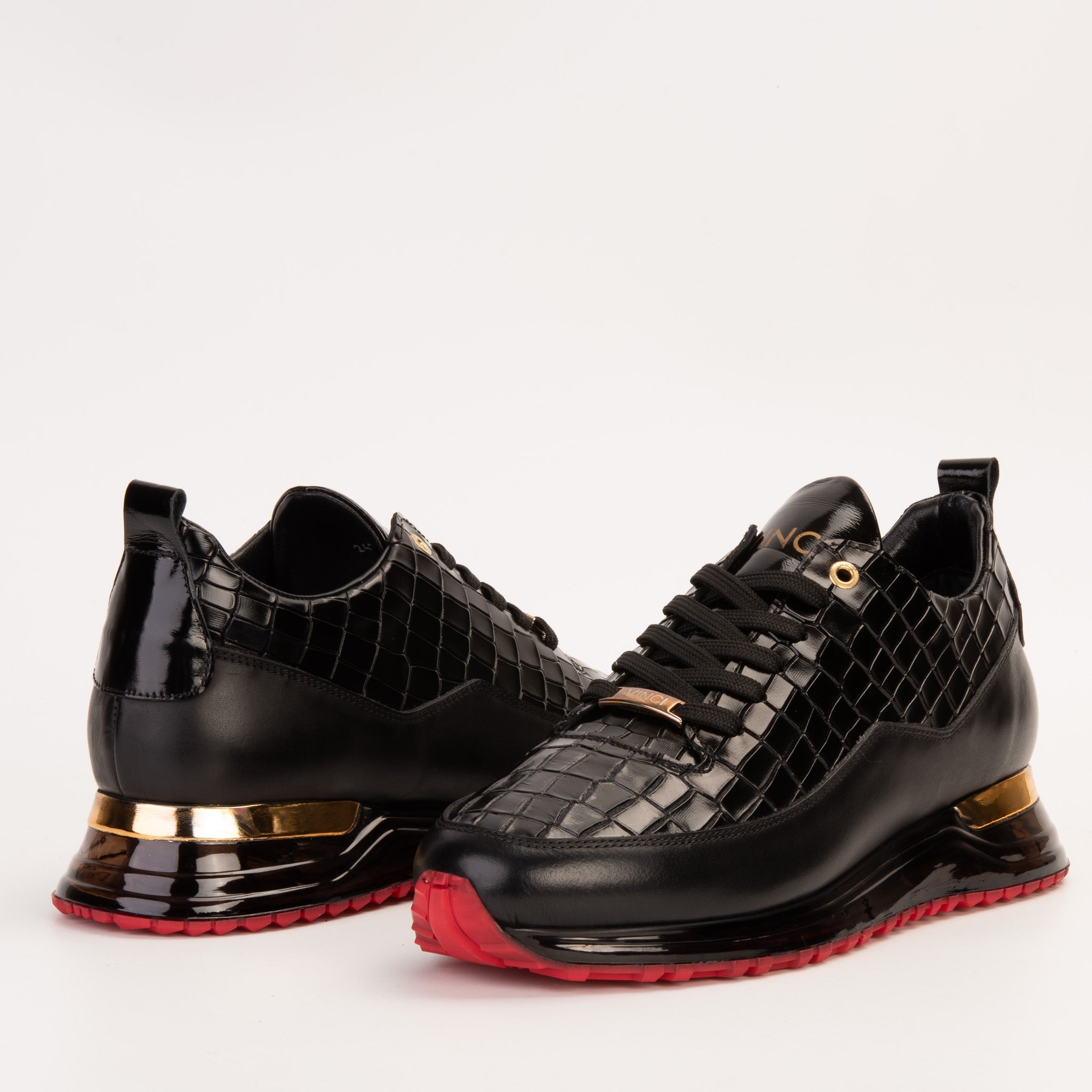 The Marseille Black Leather Sneaker