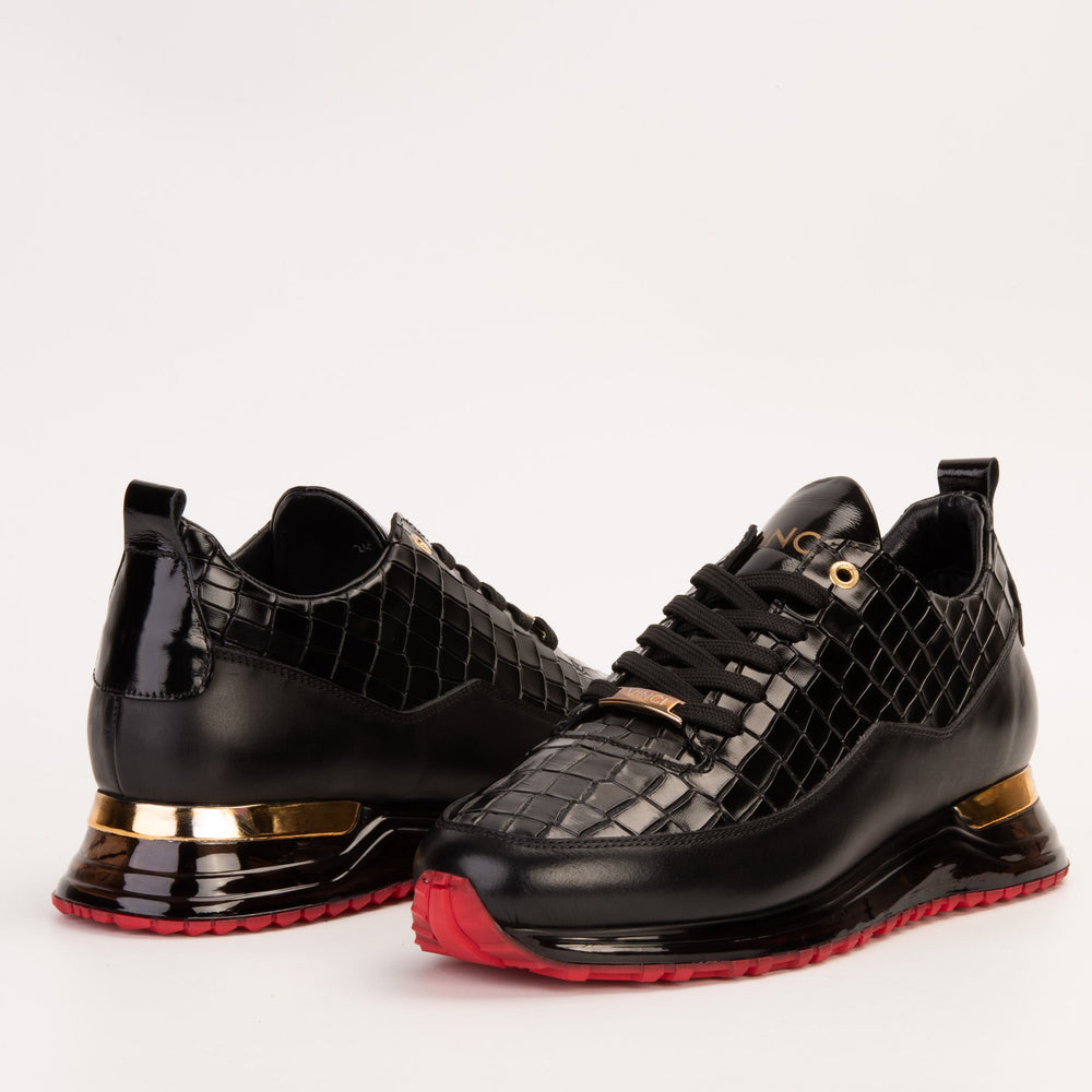 The Marseille Black Leather Sneaker