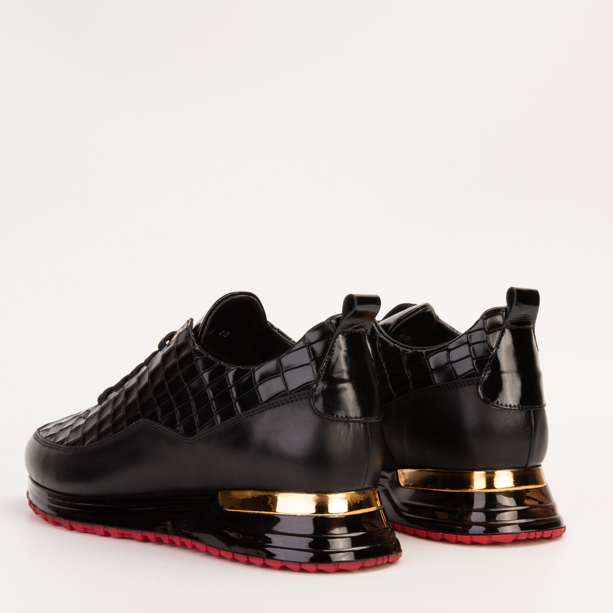 The Marseille Black Leather Sneaker