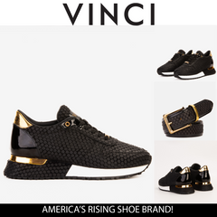 The Majesty Black Gold Leather Sneaker