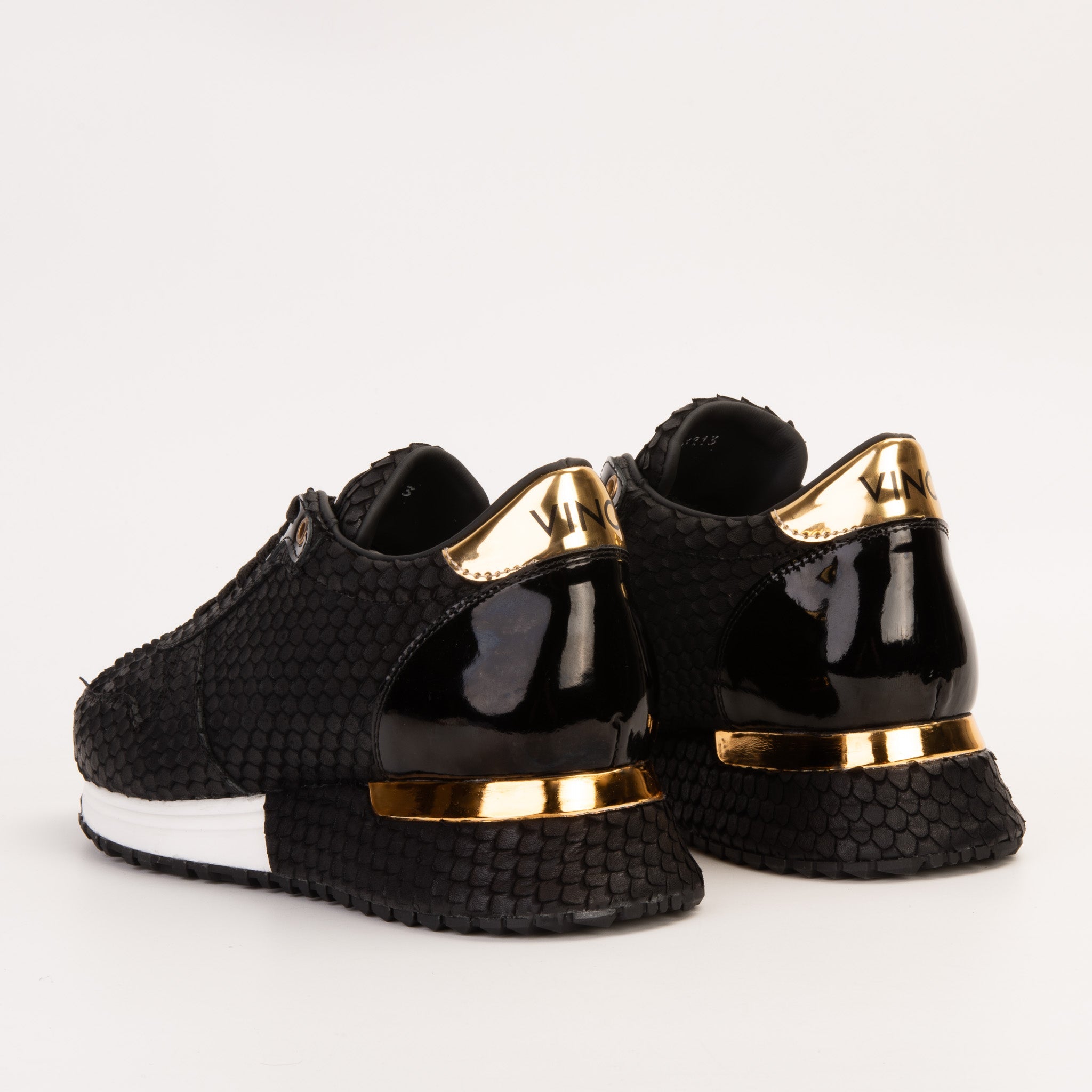 The Majesty Black Gold Leather Sneaker