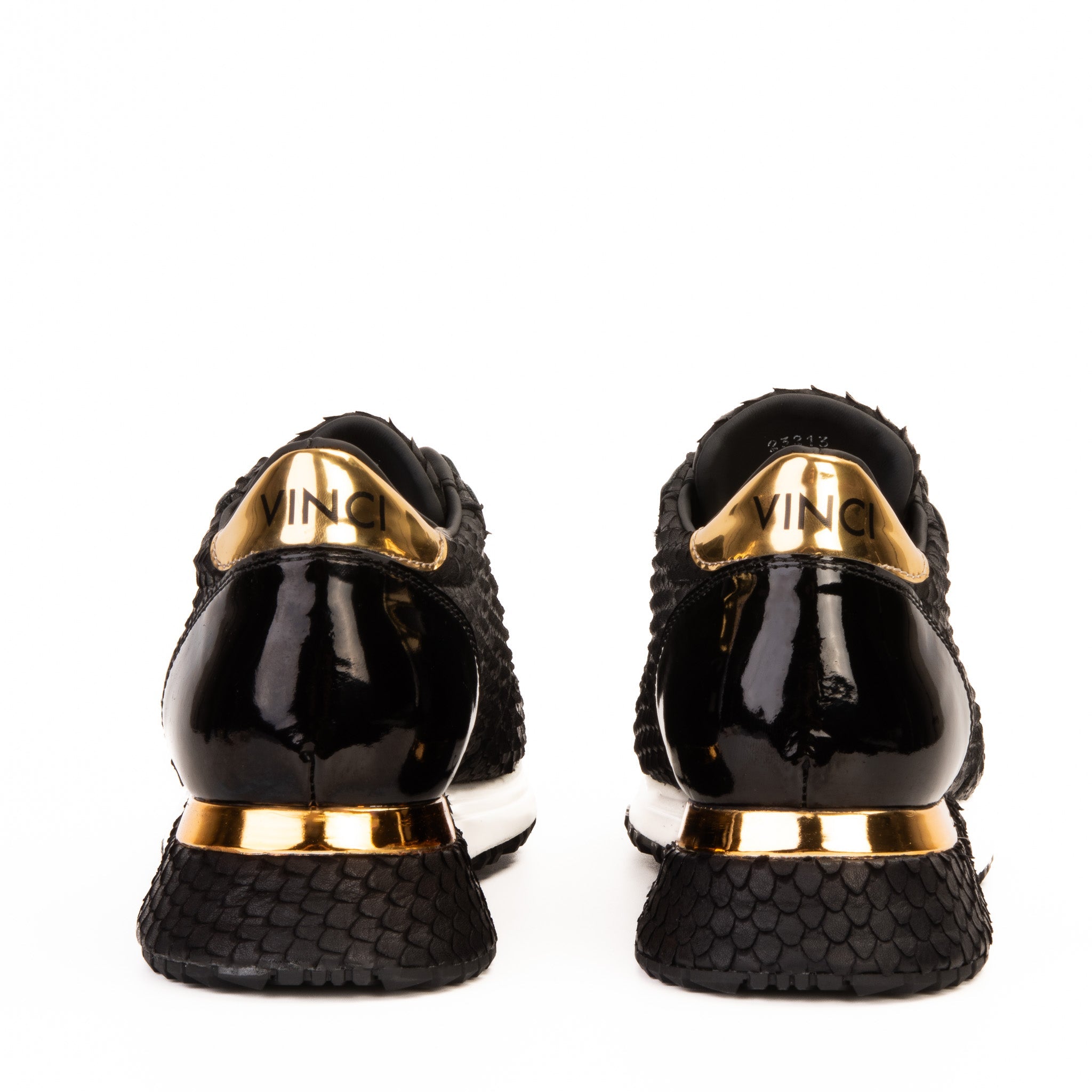 The Majesty Black Gold Leather Sneaker