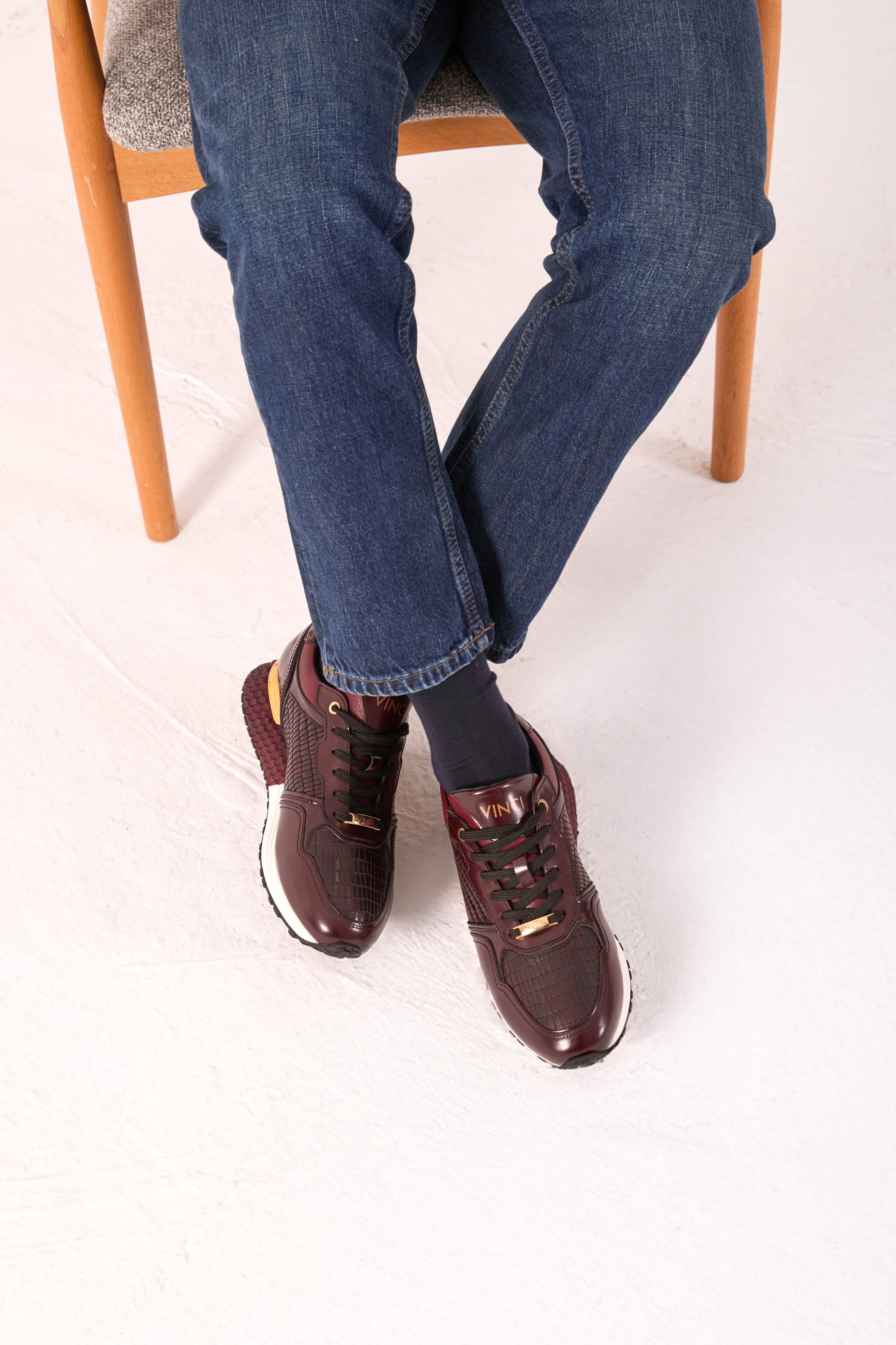 The Empire Burgundy Leather Sneaker