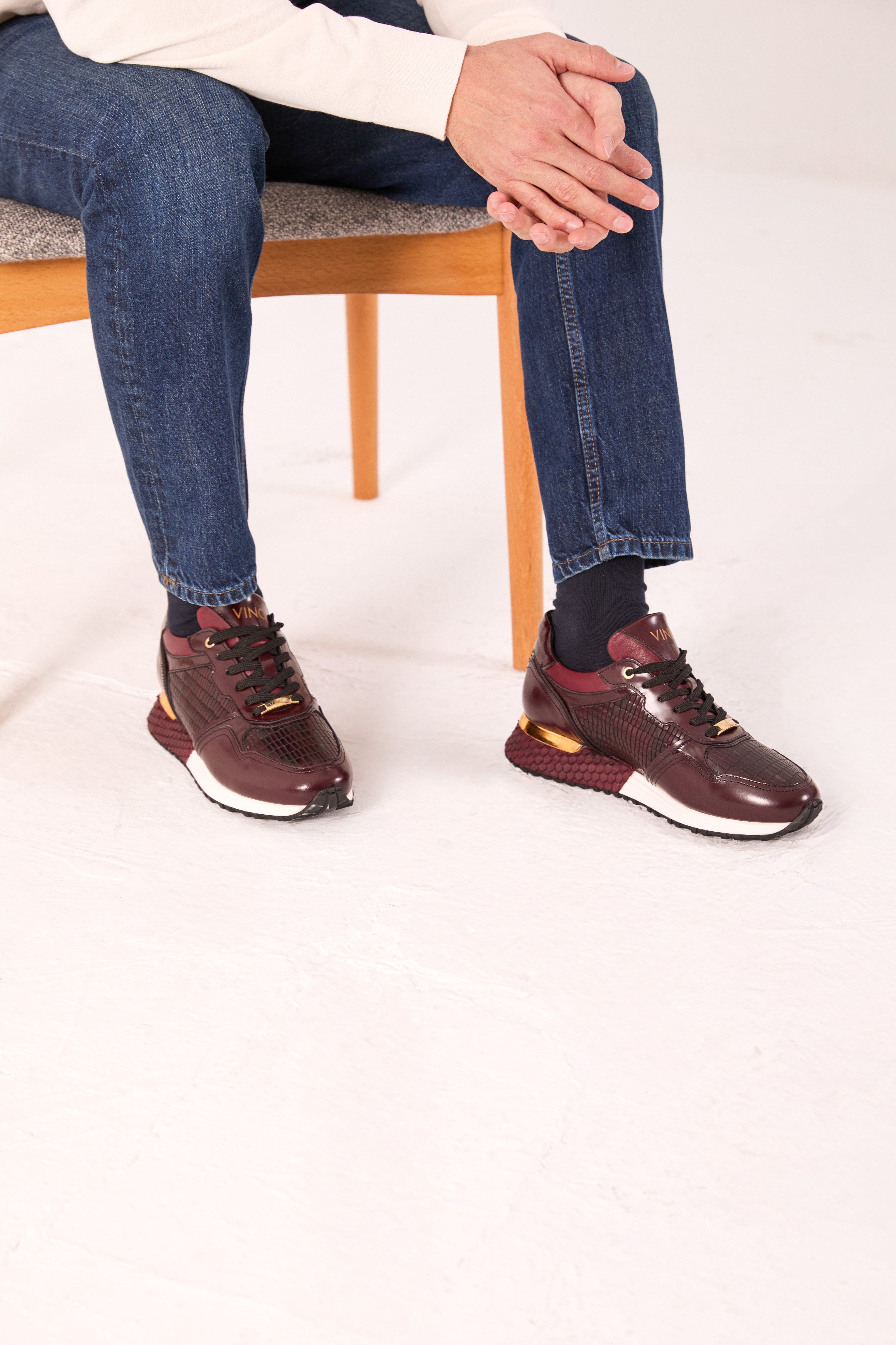 The Empire Burgundy Leather Sneaker