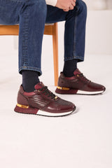 The Empire Burgundy Leather Sneaker
