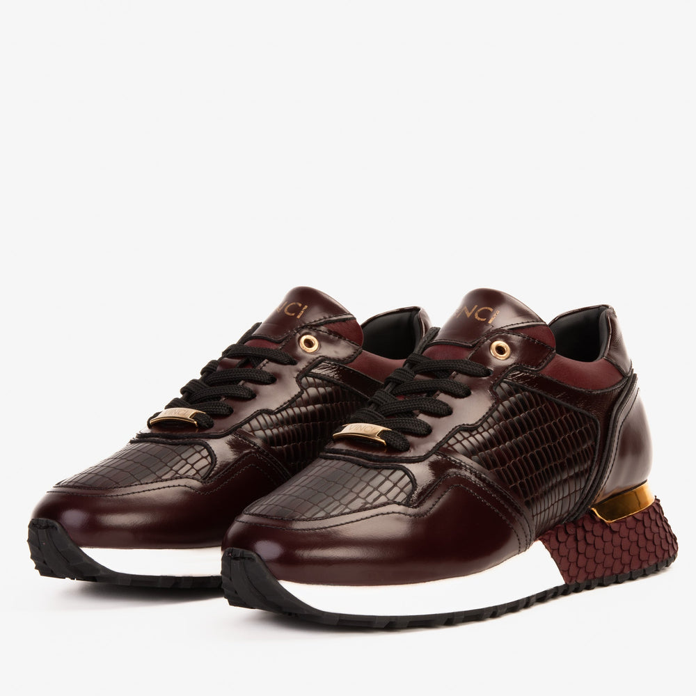 The Empire Burgundy Leather Sneaker