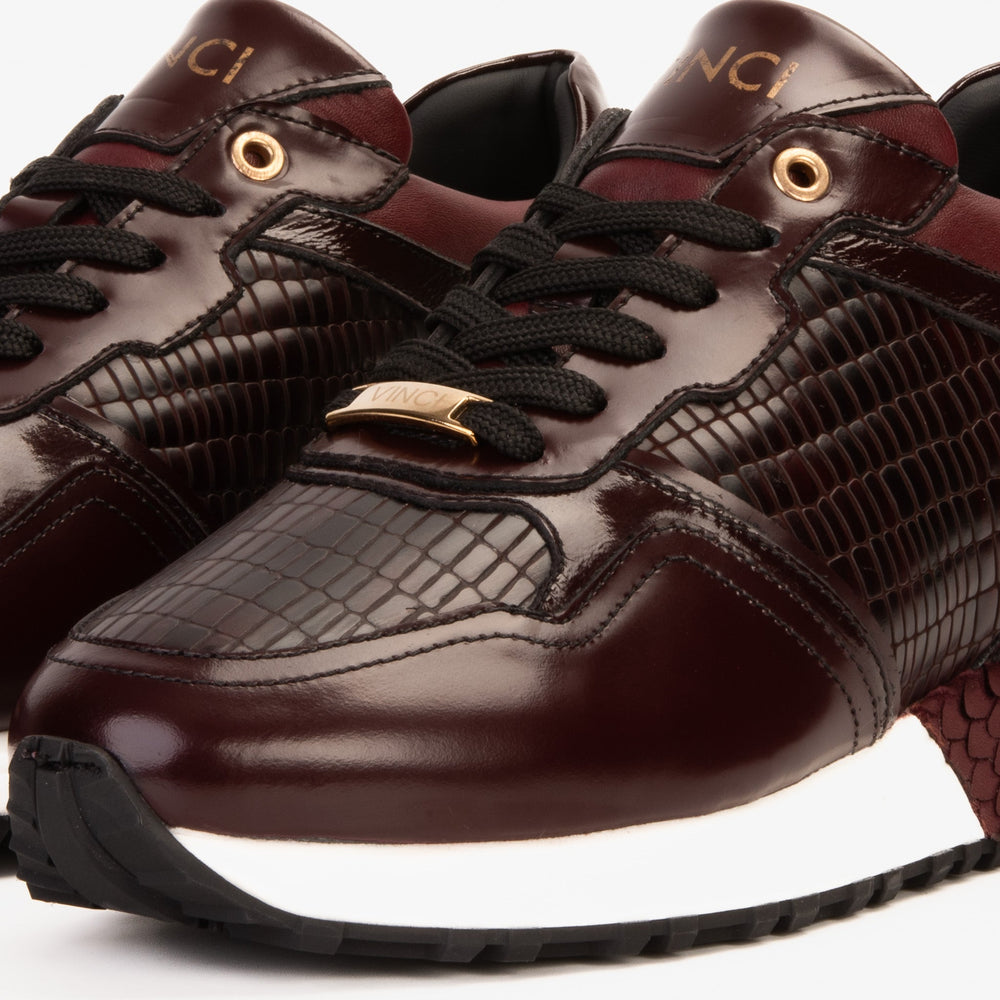 The Empire Burgundy Leather Sneaker