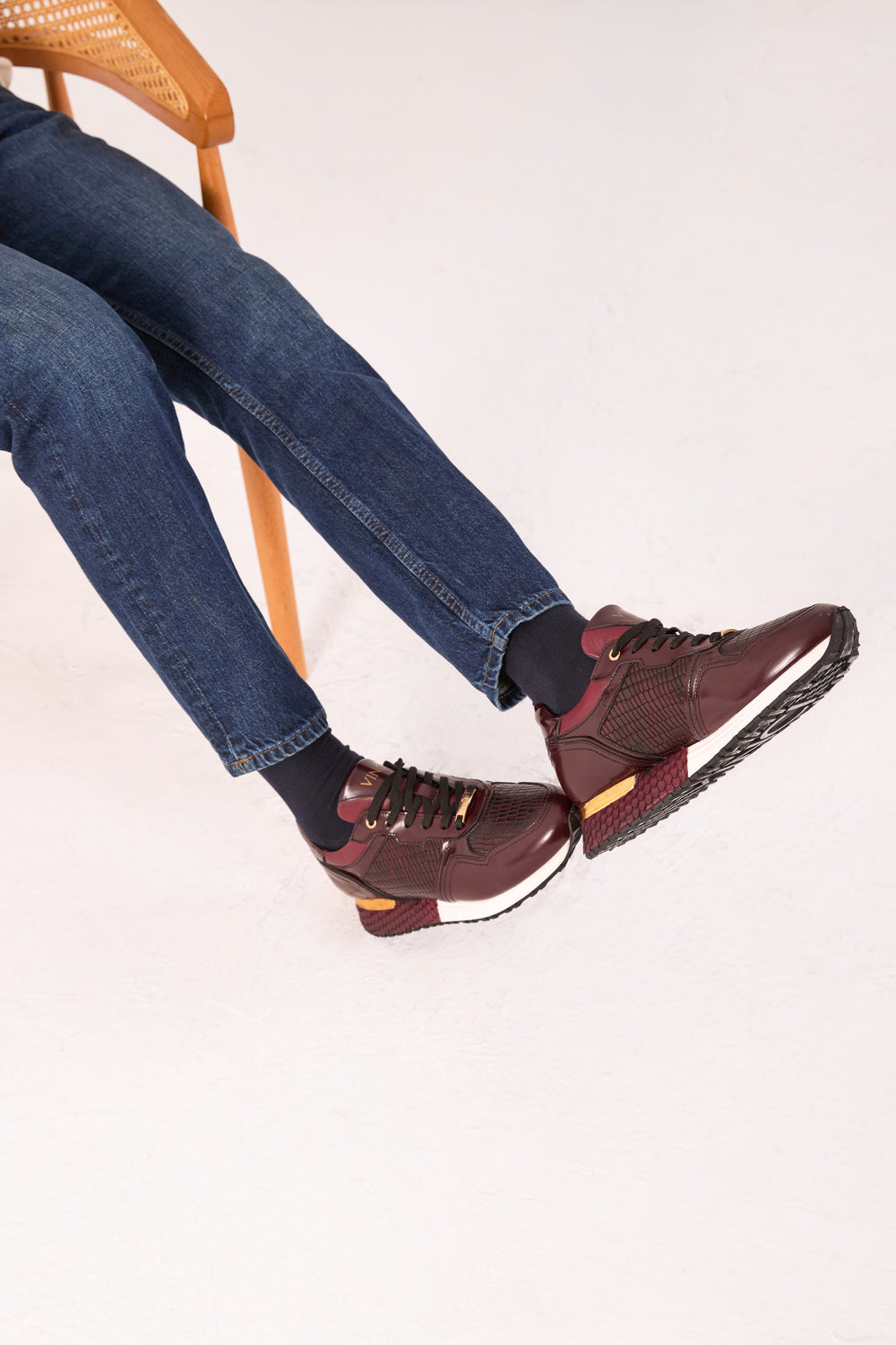 The Empire Burgundy Leather Sneaker