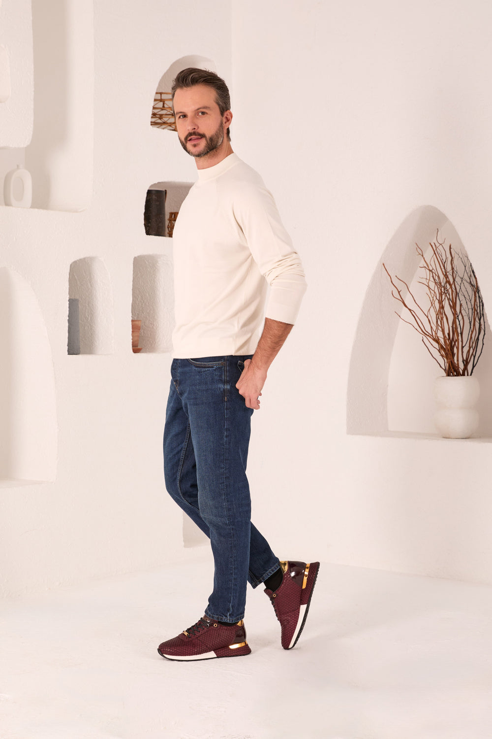 The Majesty Burgundy Leather Sneaker