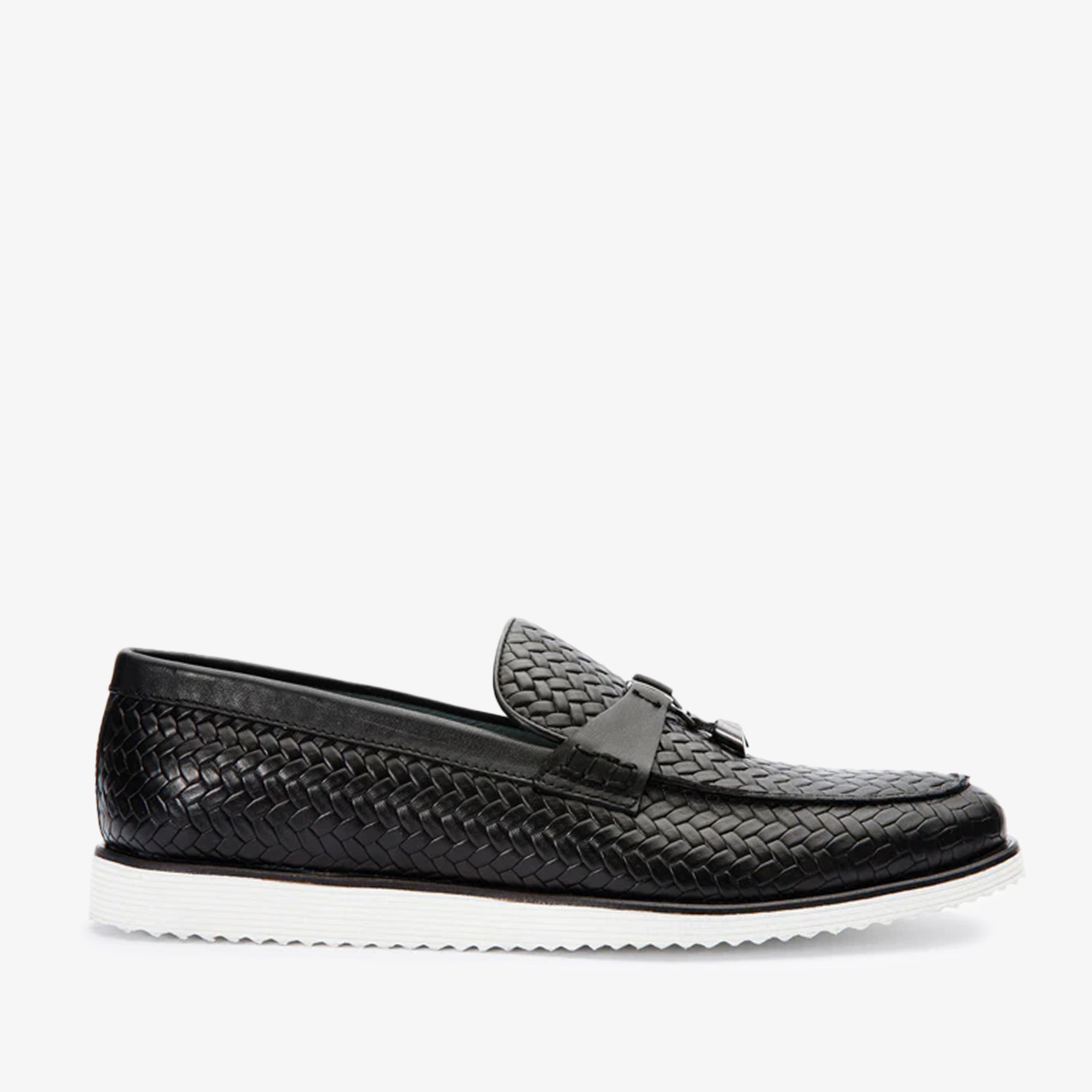 The Sperry Black Leather Tassel Loafer Shoe