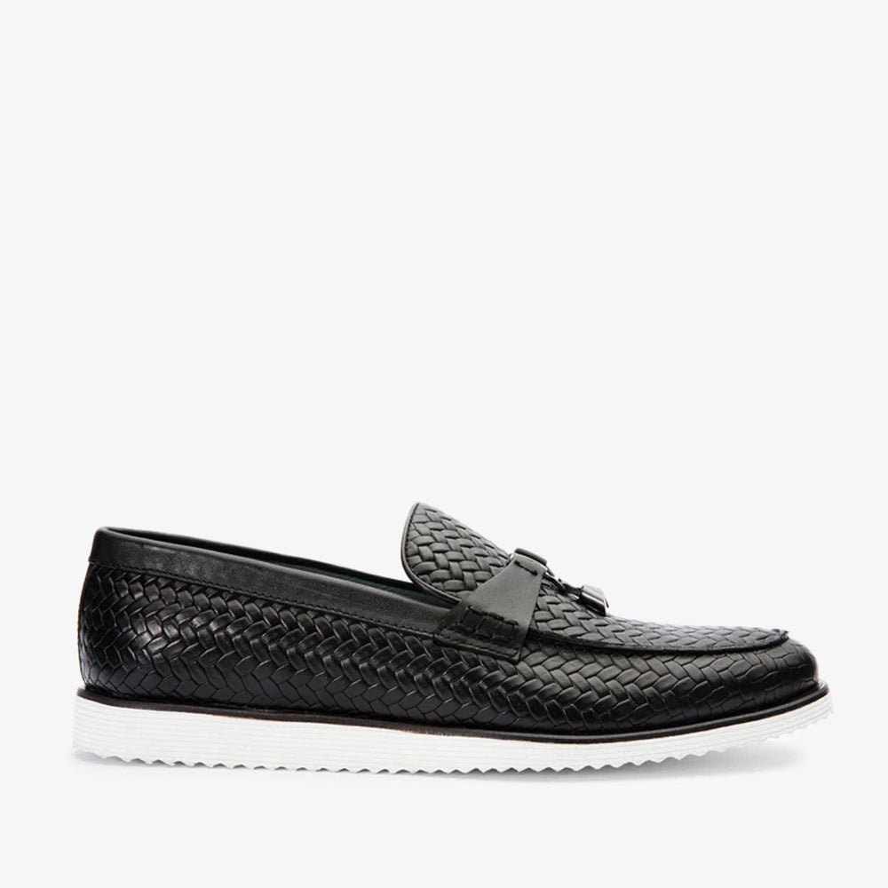 The Sperry Black Leather Tassel Loafer Shoe