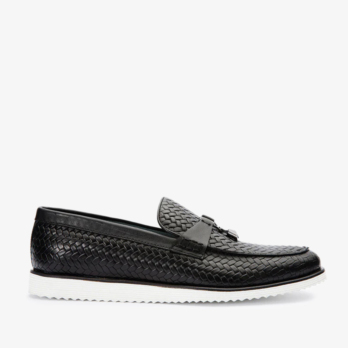 The Sperry Black Leather Tassel Loafer Shoe