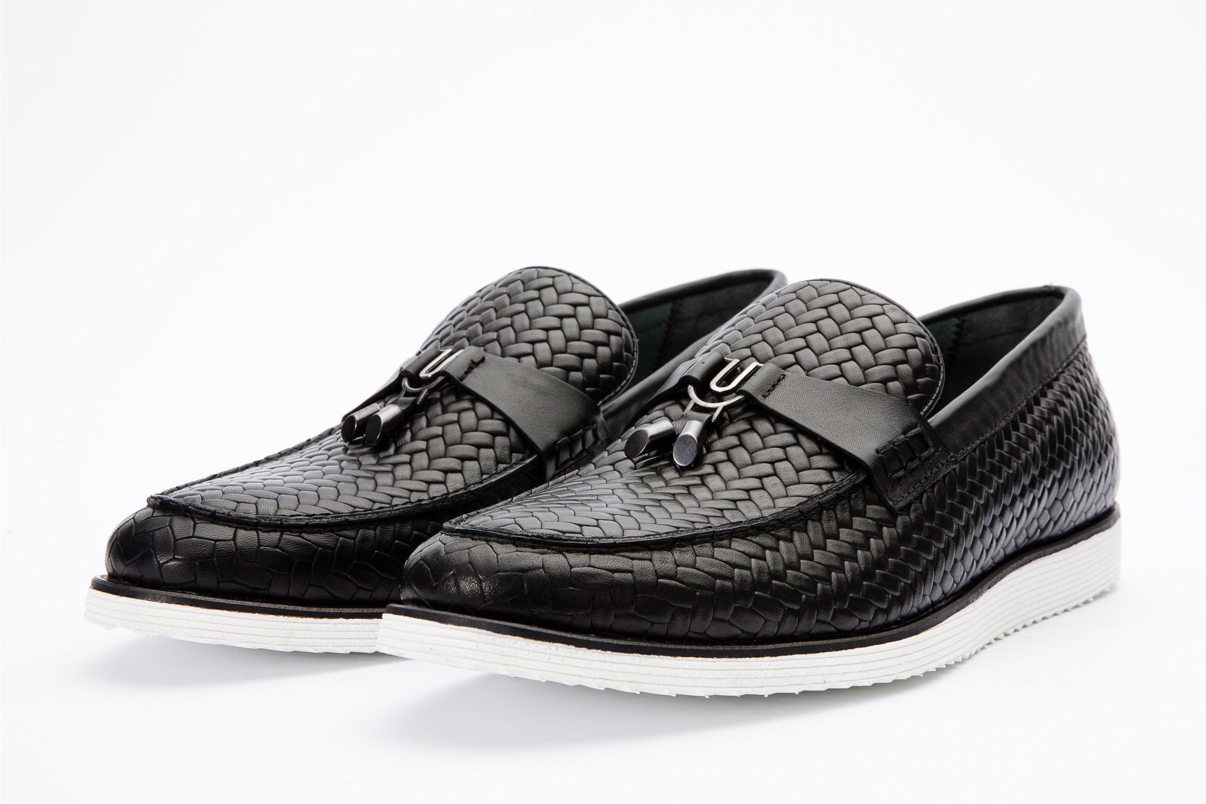 The Sperry Black Leather Tassel Loafer Shoe
