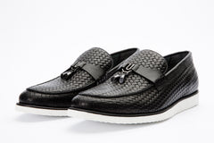 The Sperry Black Leather Tassel Loafer Shoe