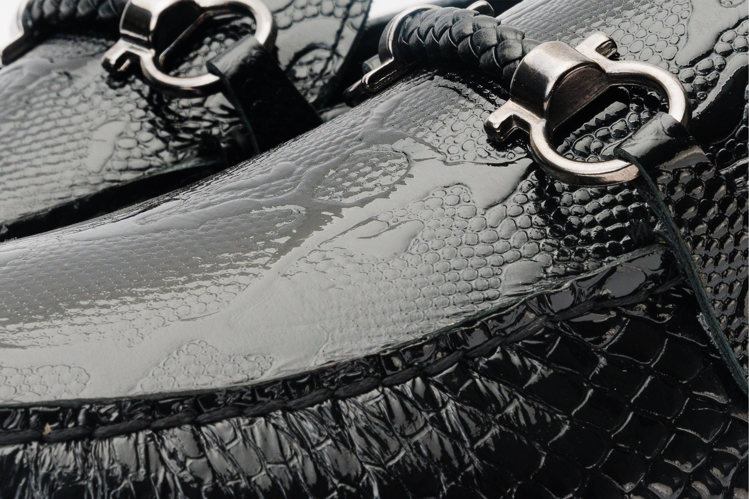 The Bologna Black Leather Bit Drive Loafer Shoe