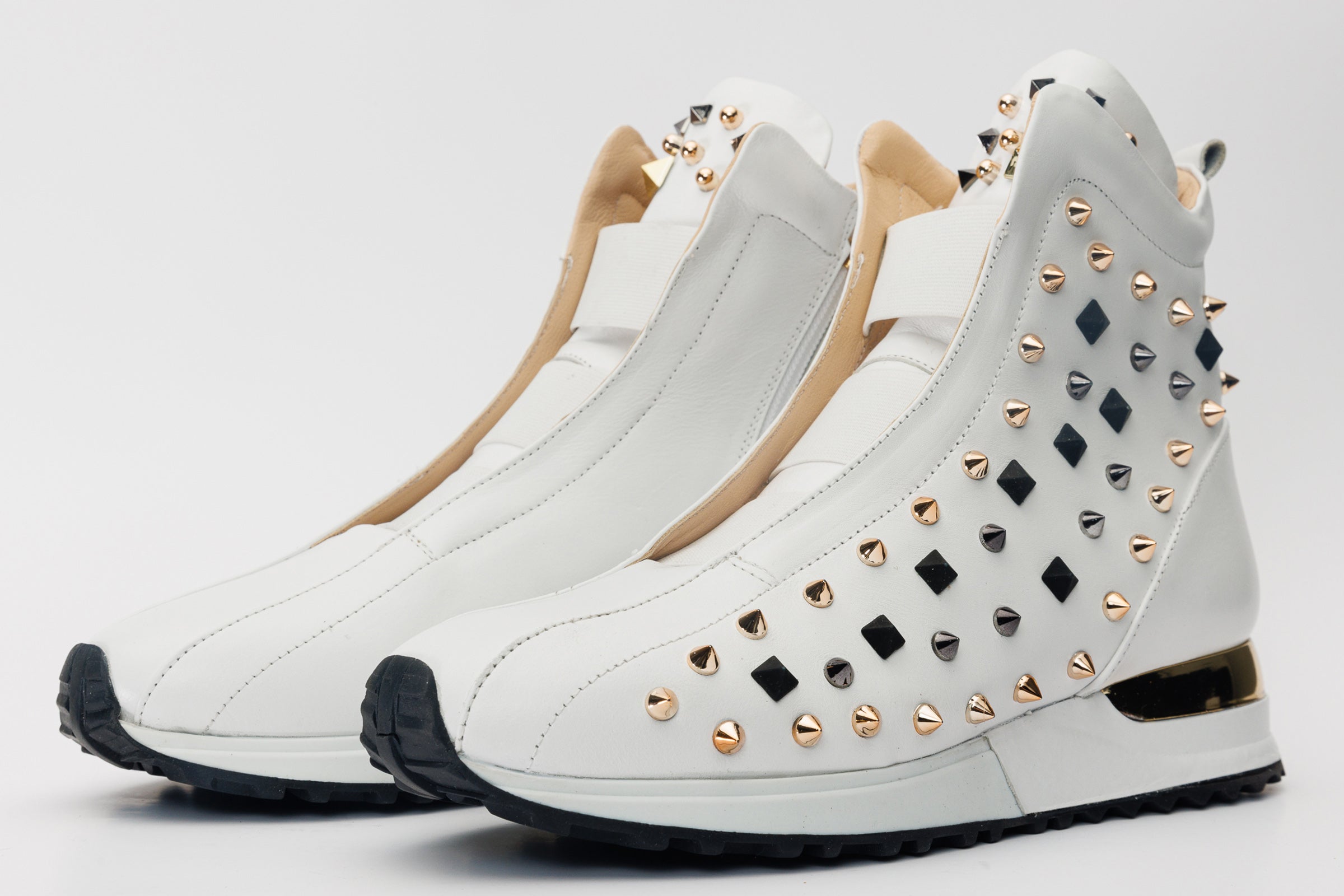 The Infanta High-Top White Spike Leather Sneaker Limited Edition