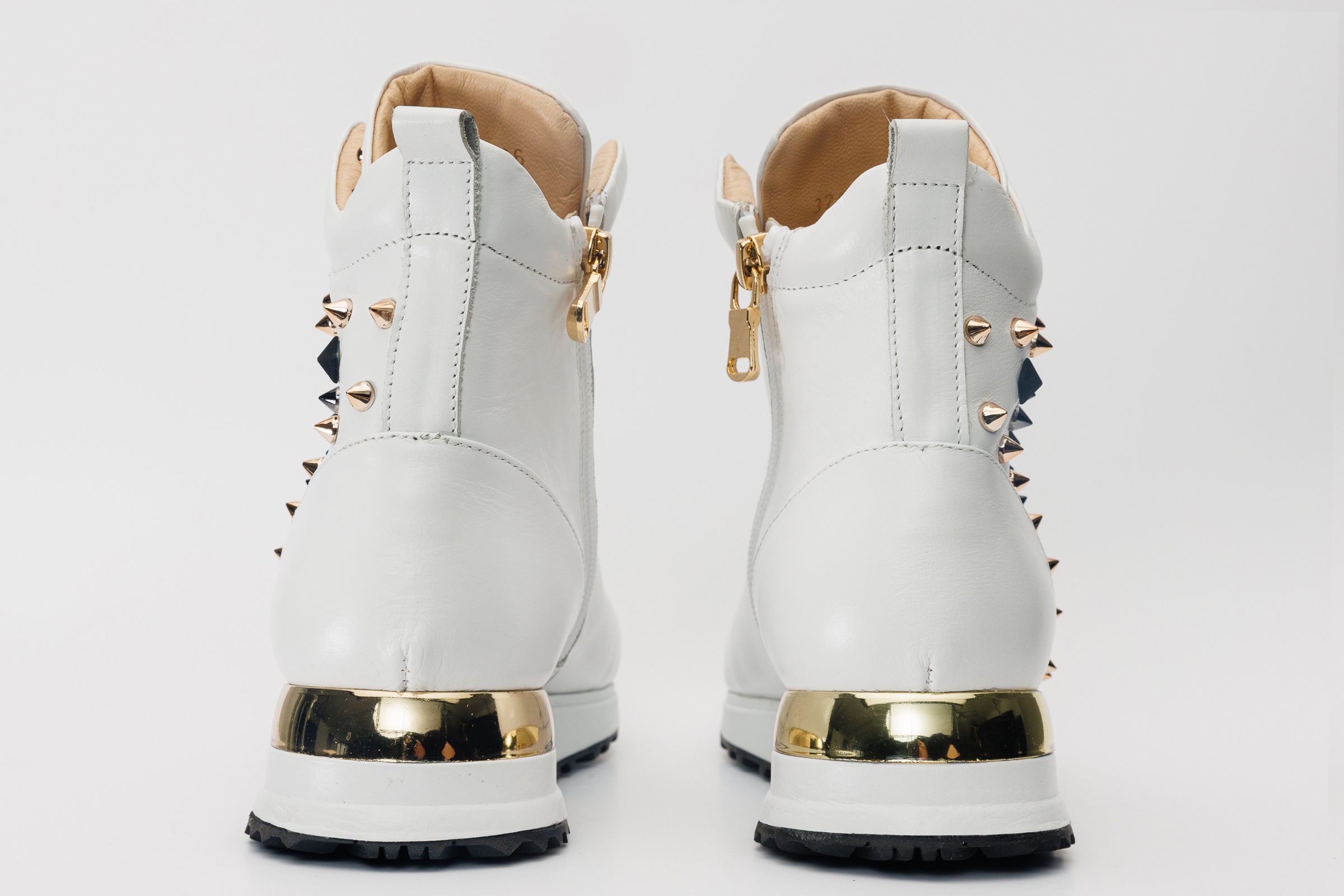 The Infanta High-Top White Spike Leather Sneaker Limited Edition