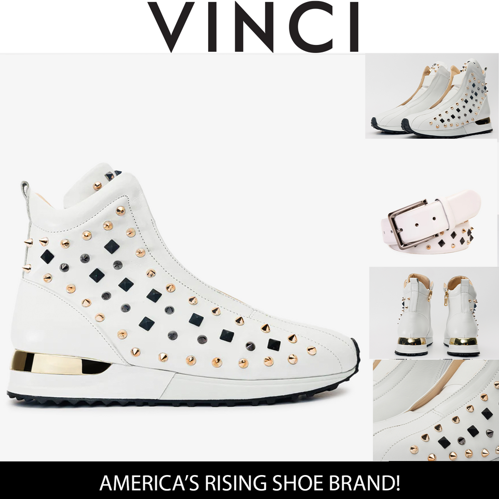 The Infanta High-Top White Spike Leather Sneaker Limited Edition