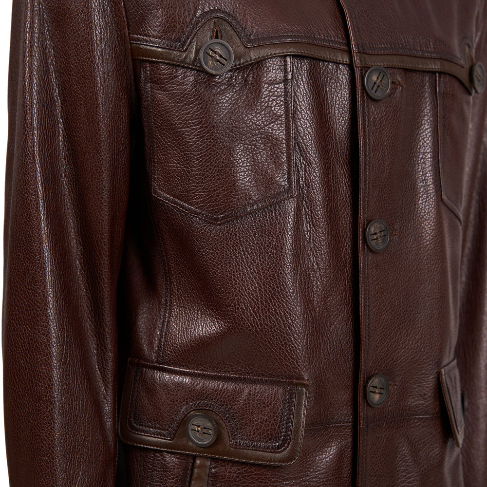 The Montclair Brown Leather Jacket
