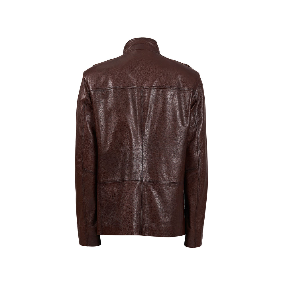 The Montclair Brown Leather Jacket