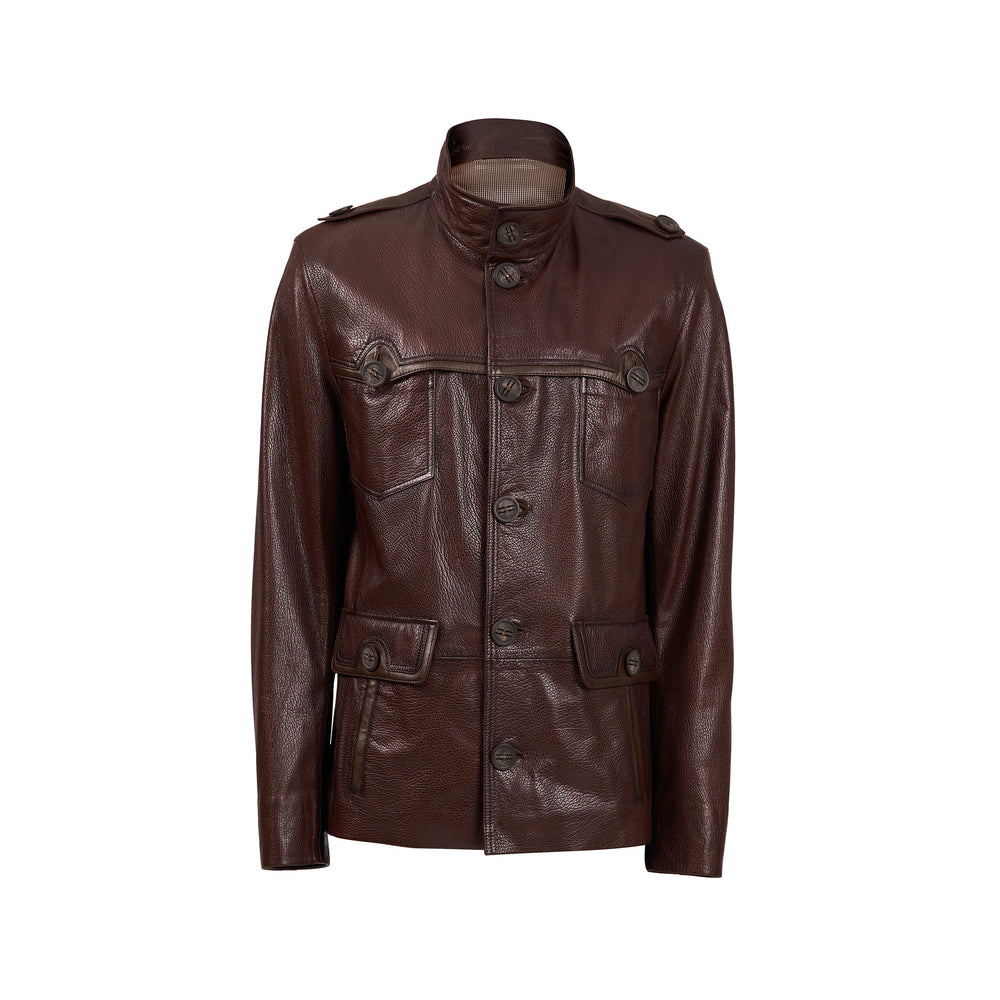 The Montclair Brown Leather Jacket