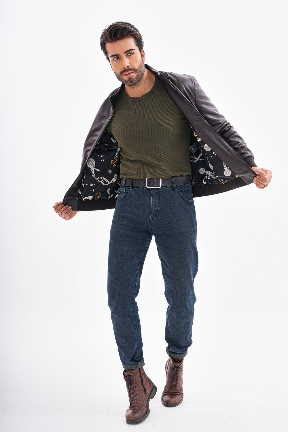 The Ardent Dark Brown Lambskin Leather Jacket