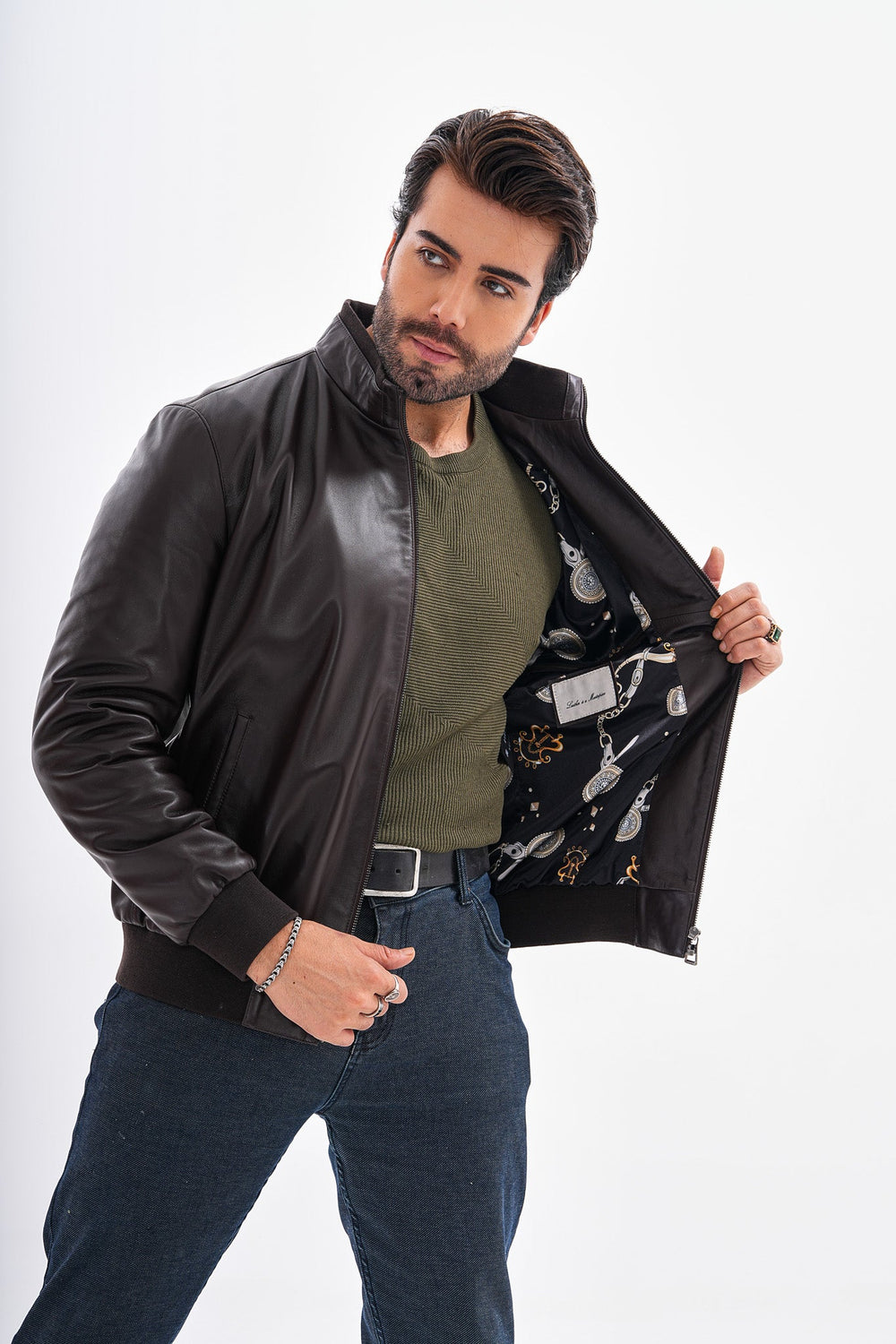The Ardent Dark Brown Lambskin Leather Jacket
