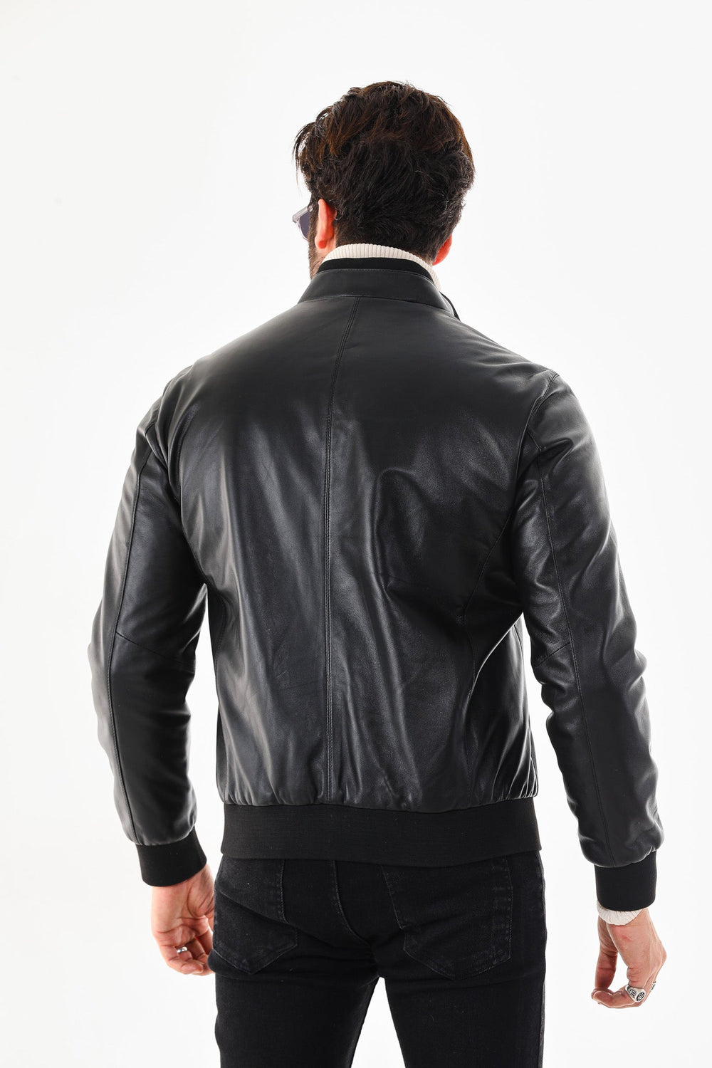 Monza Vintage Black Lambskin Leather Jacket