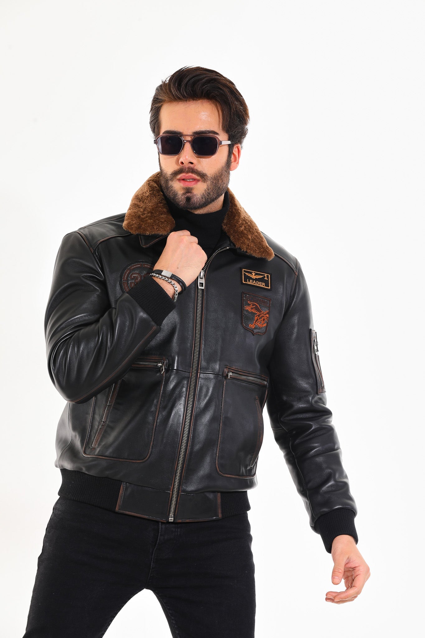 The Northway Vintage Black Lambskin Leather Jacket