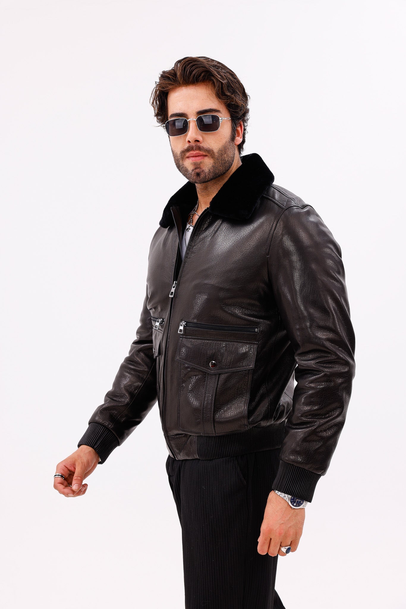 The Ardent Black Lambskin Leather Jacket