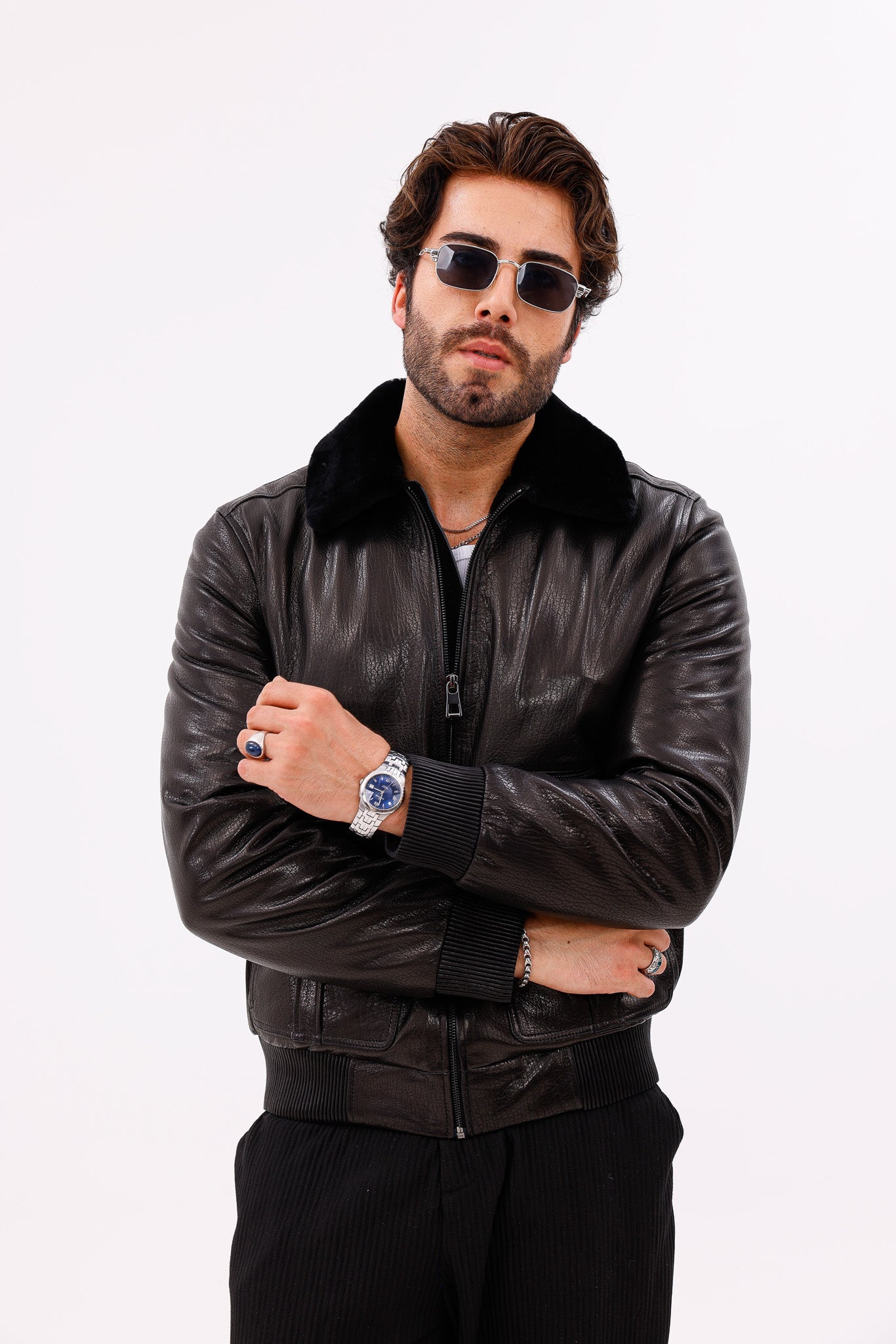 The Ardent Black Lambskin Leather Jacket