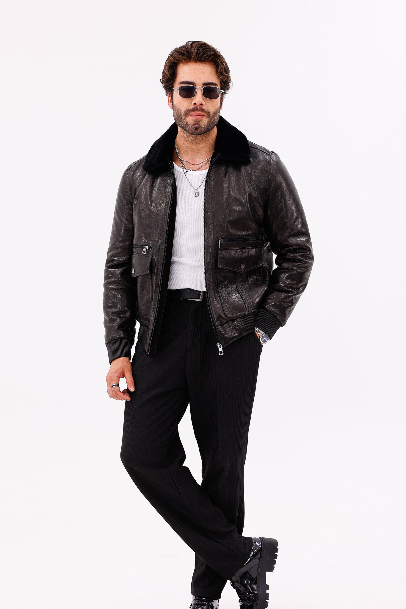 The Ardent Black Lambskin Leather Jacket