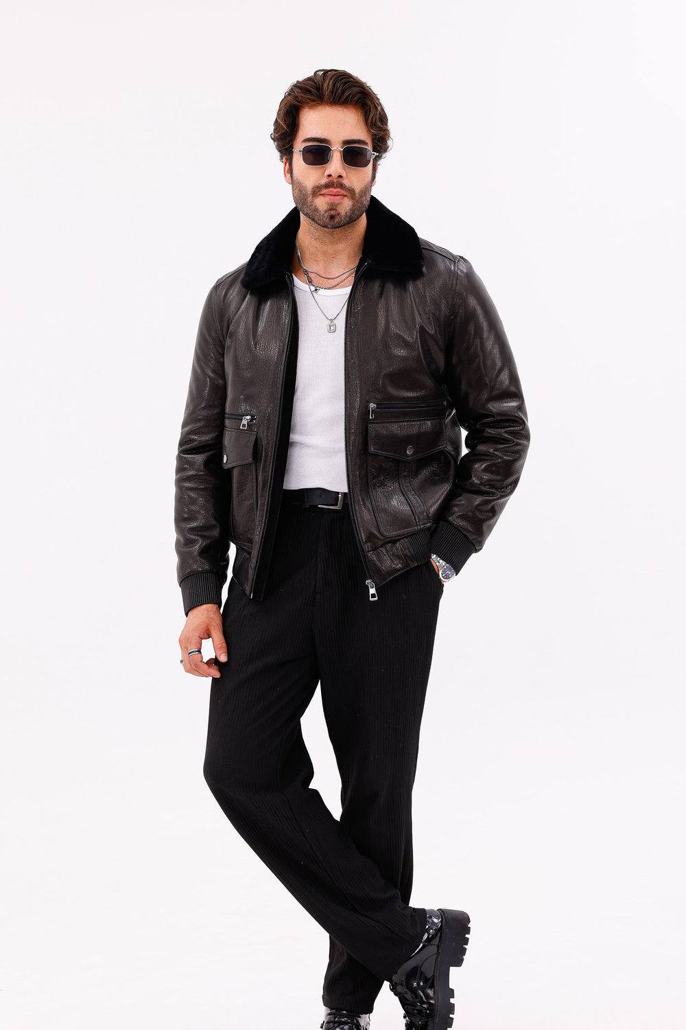 The Ardent Black Lambskin Leather Jacket