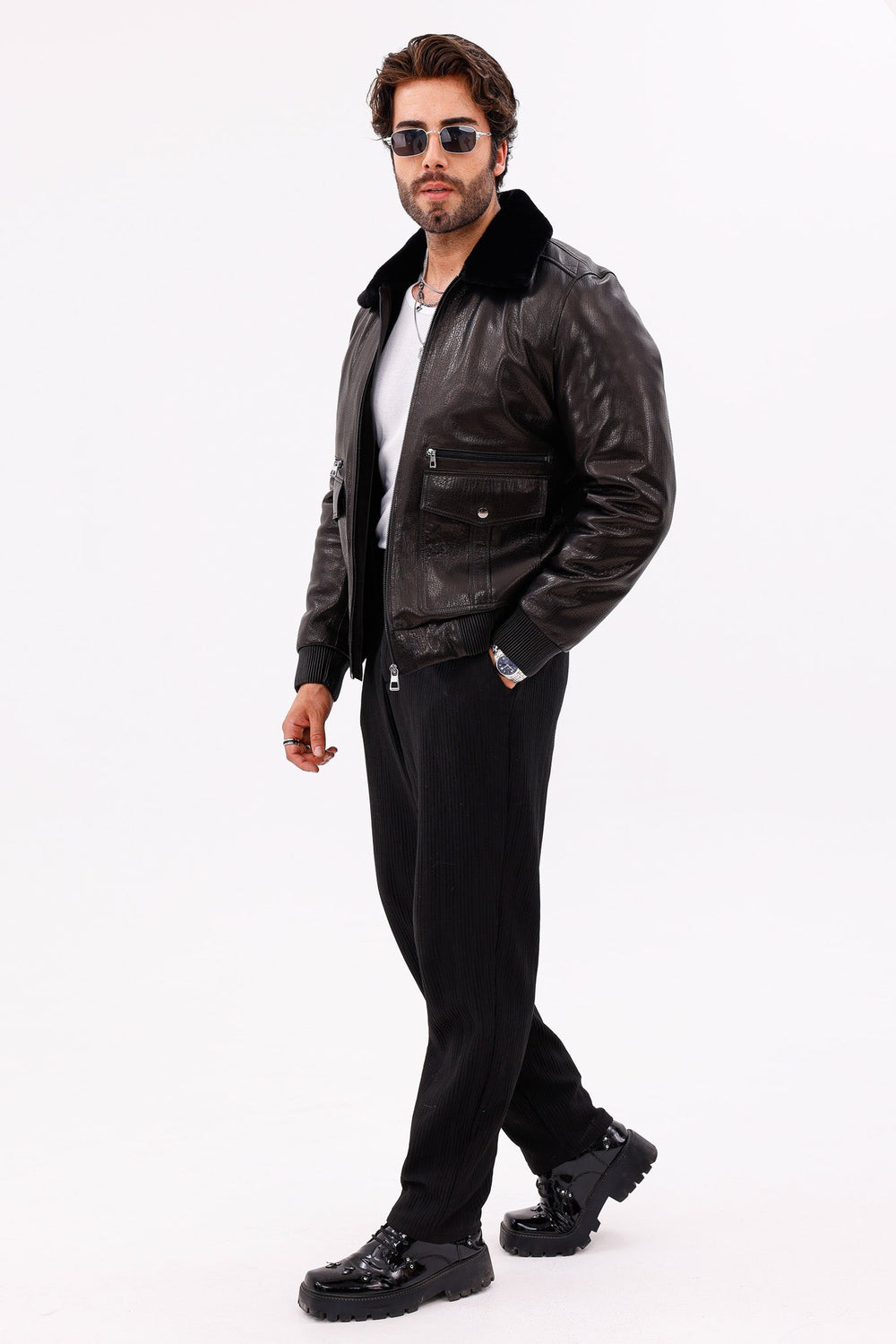 The Ardent Black Lambskin Leather Jacket