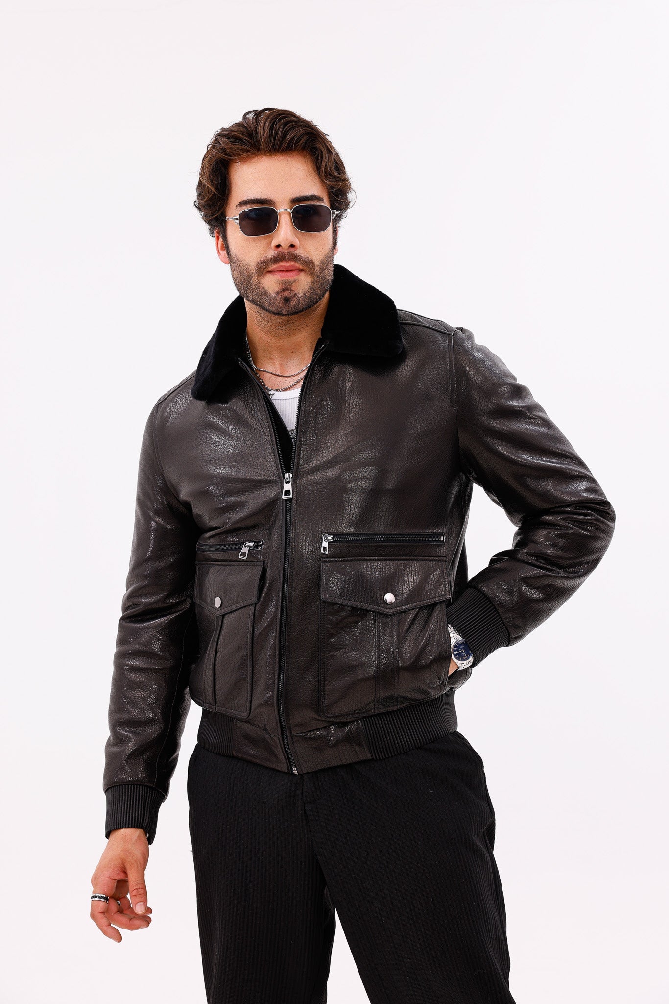 The Ardent Black Lambskin Leather Jacket