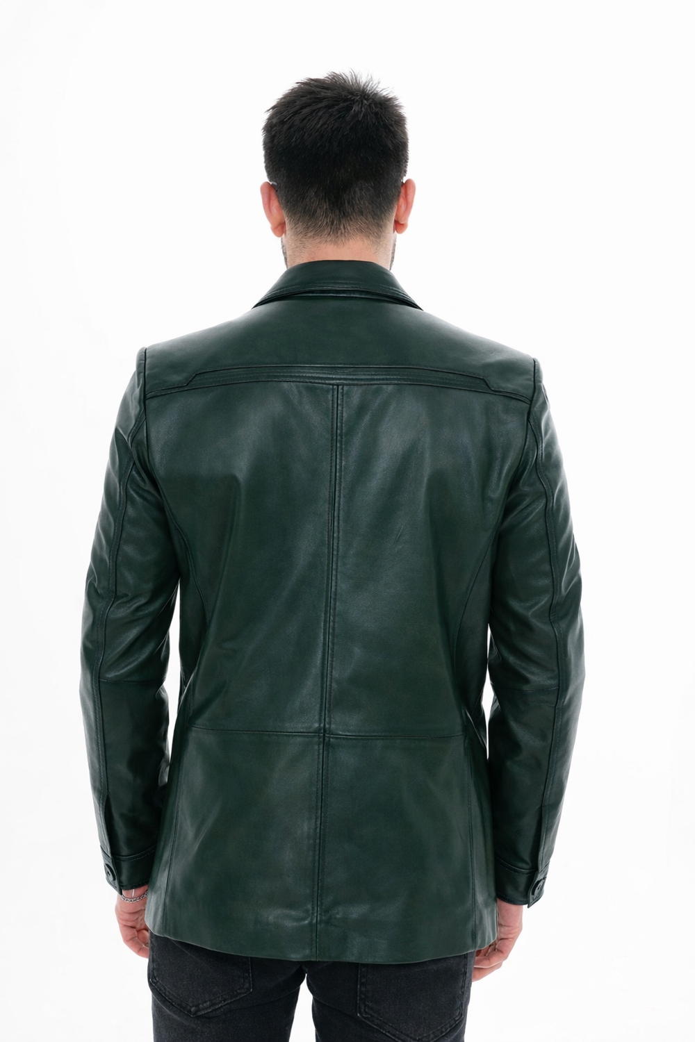 The Ravenna Green  Leather Jacket