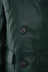 The Ravenna Green  Leather Jacket
