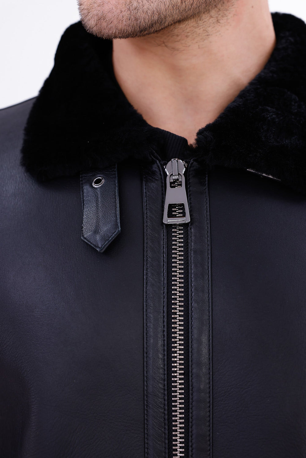 The Treviso Black Shearling Jacket