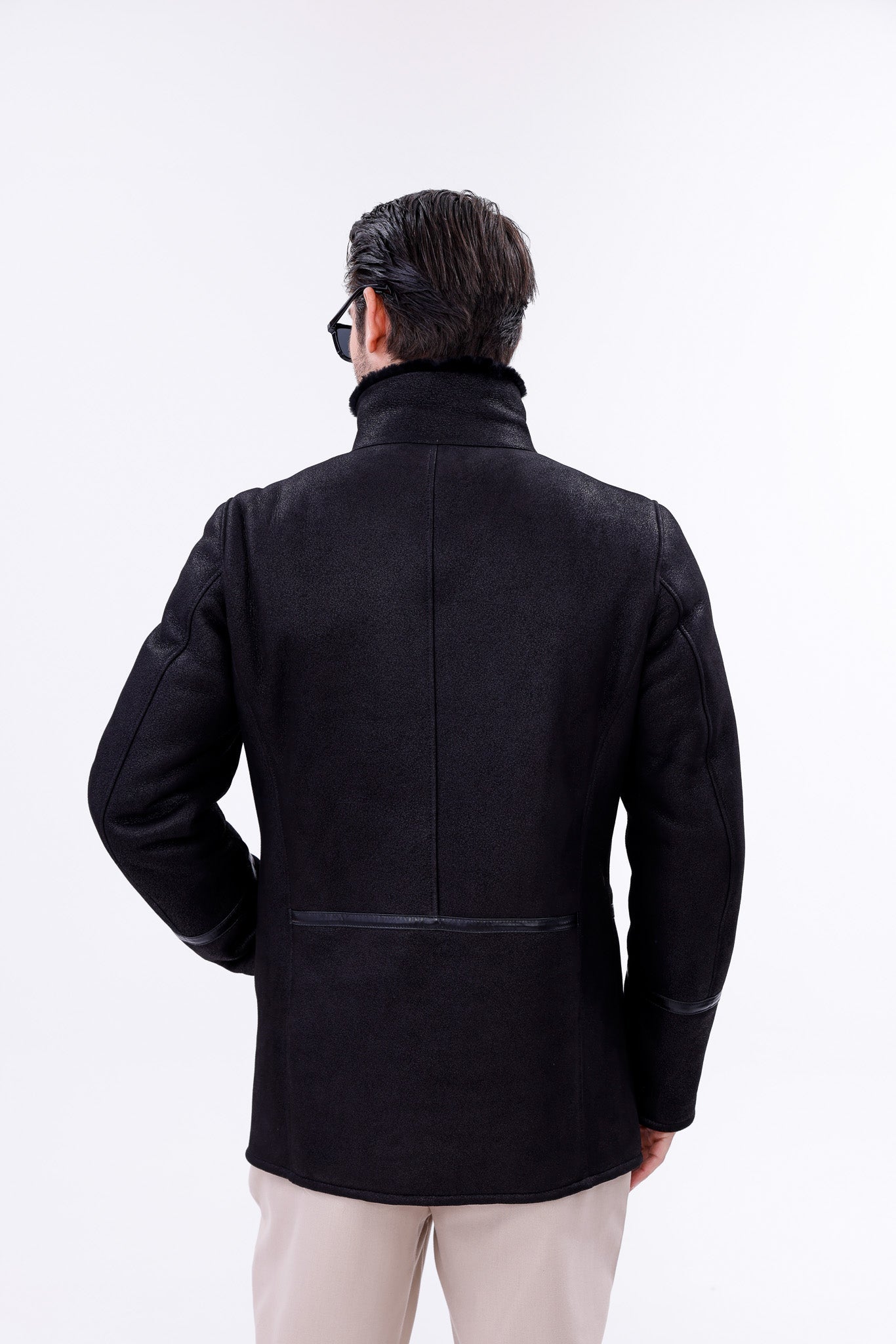 The Varese Black Shearling Jacket