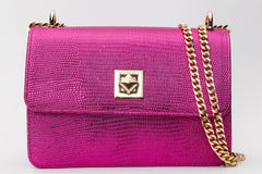 The Maple Fuchsia Leather Handbag