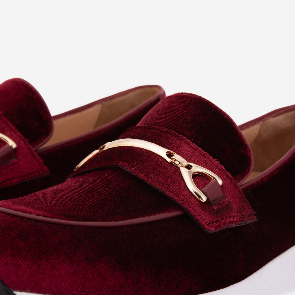 The Milan Burgundy Leather Sneaker