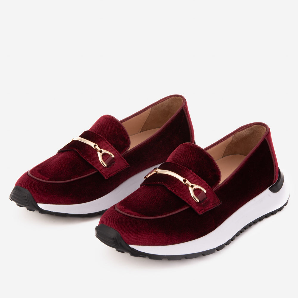 The Milan Burgundy Leather Sneaker
