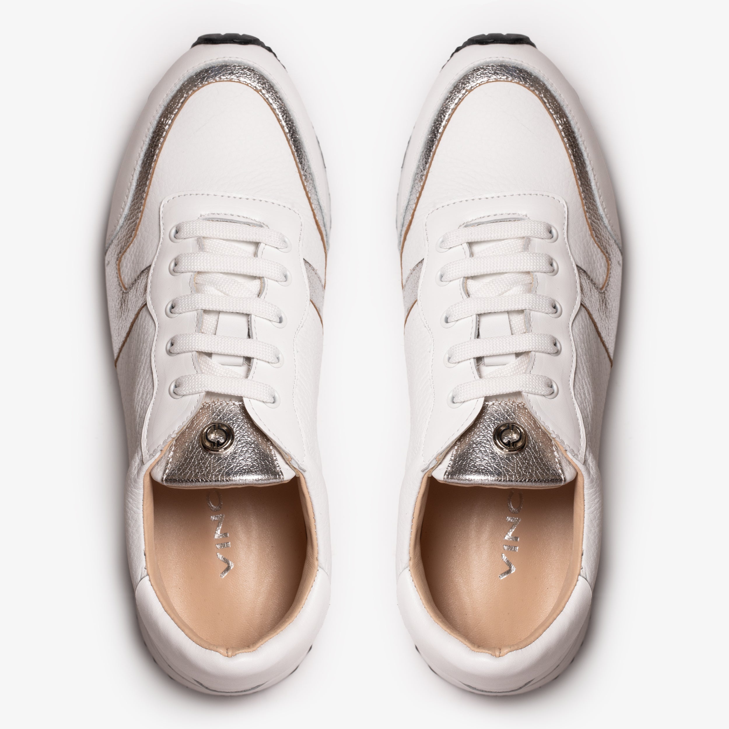 The Masal White Leather Sneaker