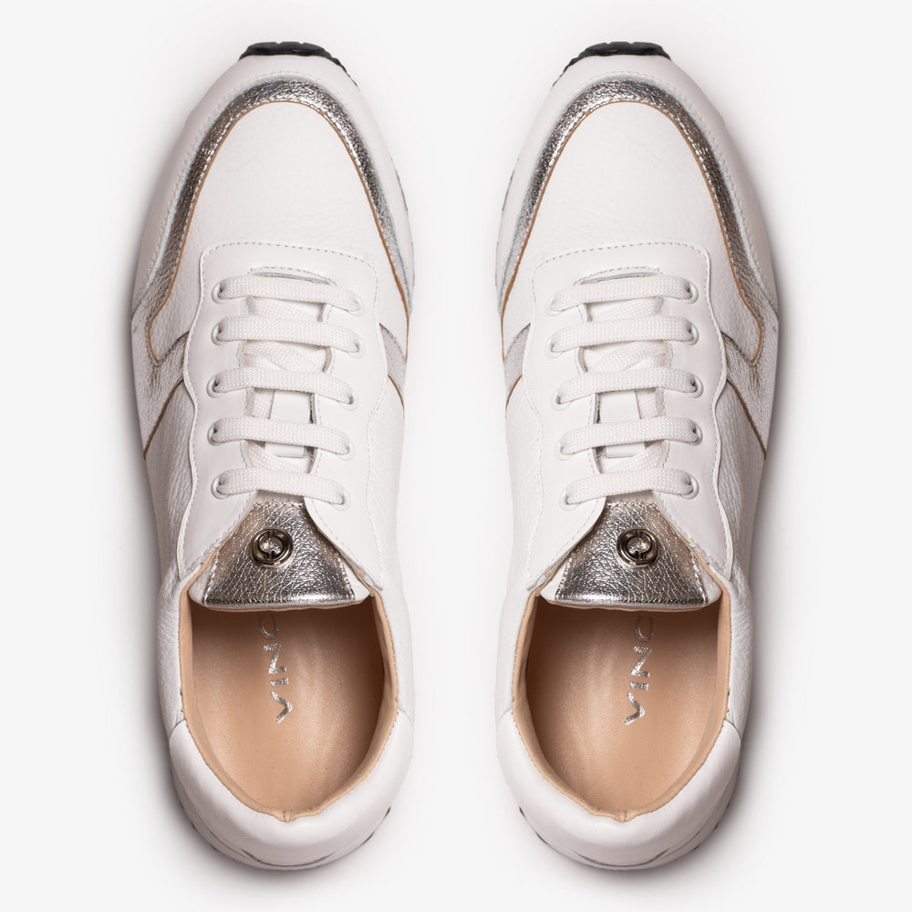 The Masal White Leather Sneaker