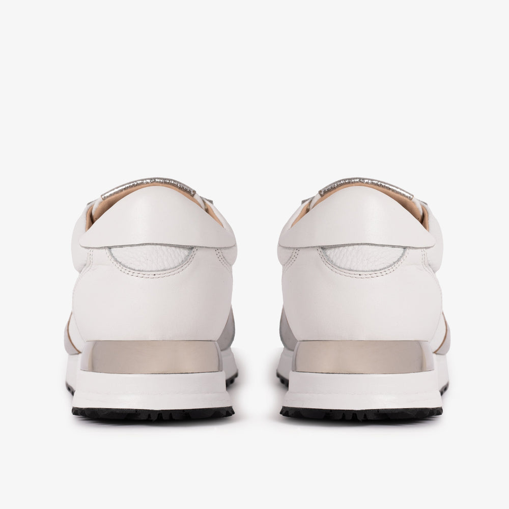 The Masal White Leather Sneaker